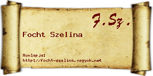 Focht Szelina névjegykártya